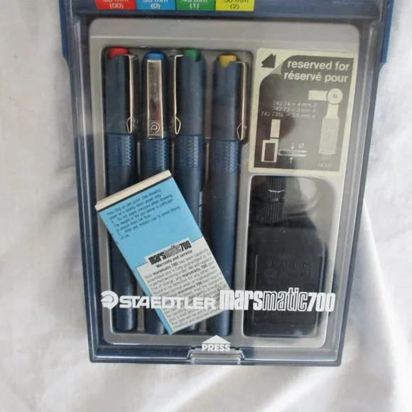 NEW Vintage Stock STAEDTLER MARSMATIC 700 PEN SET Writing Art - Picture 6 of 6